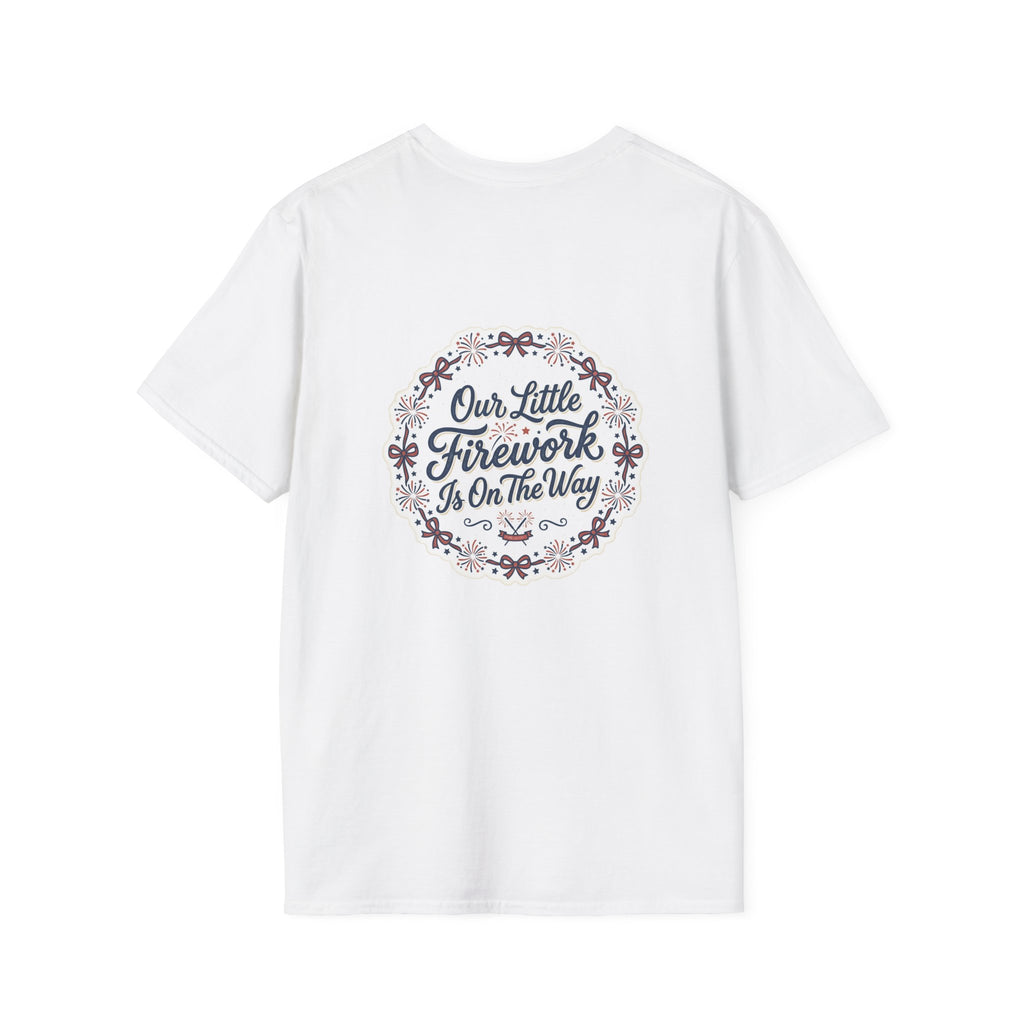Our Little Firework Tee — "Our Little Firework Is On The Way" Pregnancy Announcement T-Shirt