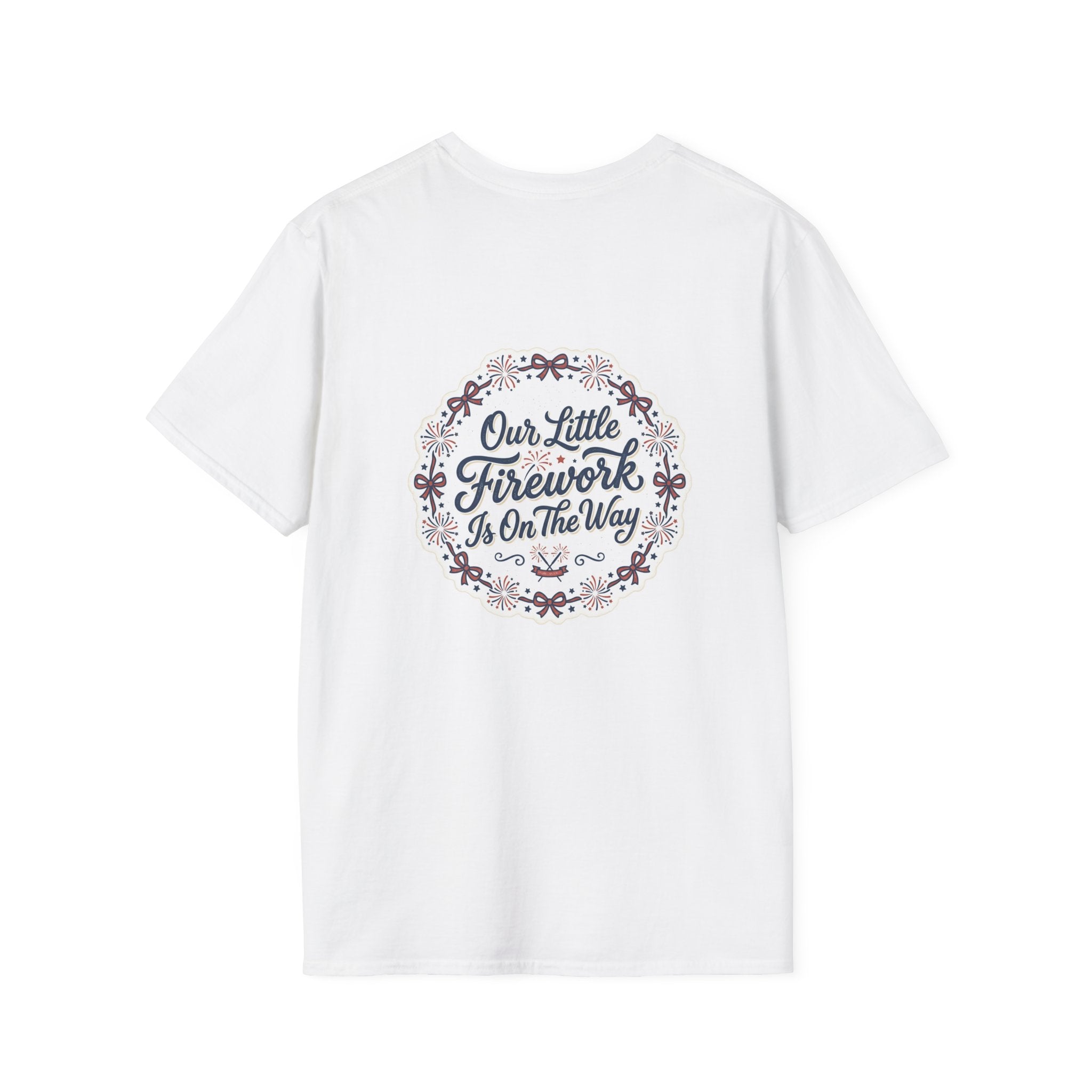 Our Little Firework Tee — "Our Little Firework Is On The Way" Pregnancy Announcement T-Shirt