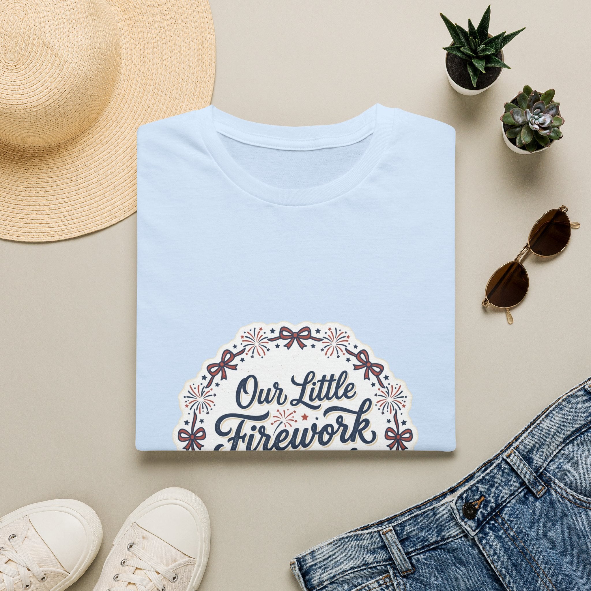 Our Little Firework Tee — "Our Little Firework Is On The Way" Pregnancy Announcement T-Shirt