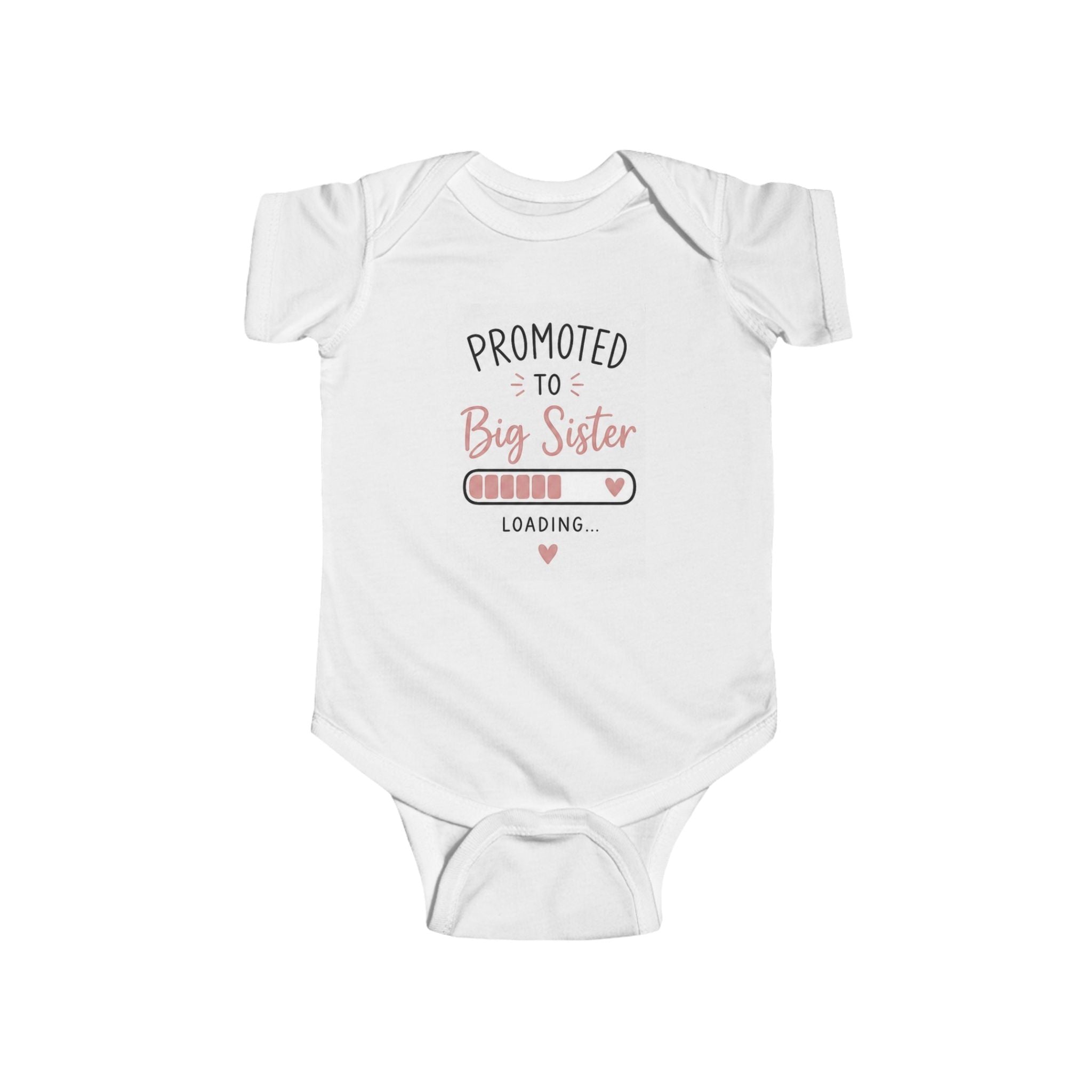 NB-24M Promoted to Big Sister Baby Onesie - Cute Pregnancy Announcement Bodysuit