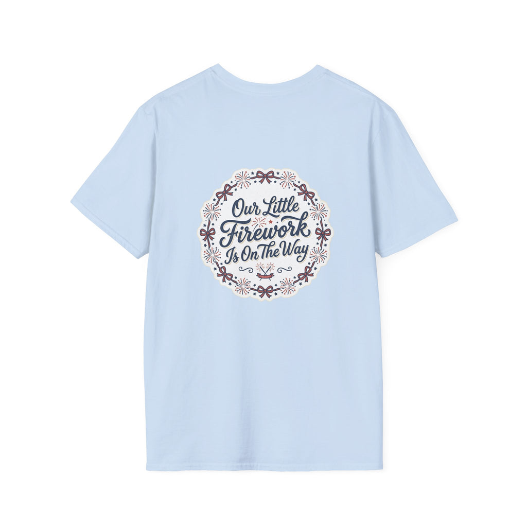 Our Little Firework Tee — "Our Little Firework Is On The Way" Pregnancy Announcement T-Shirt
