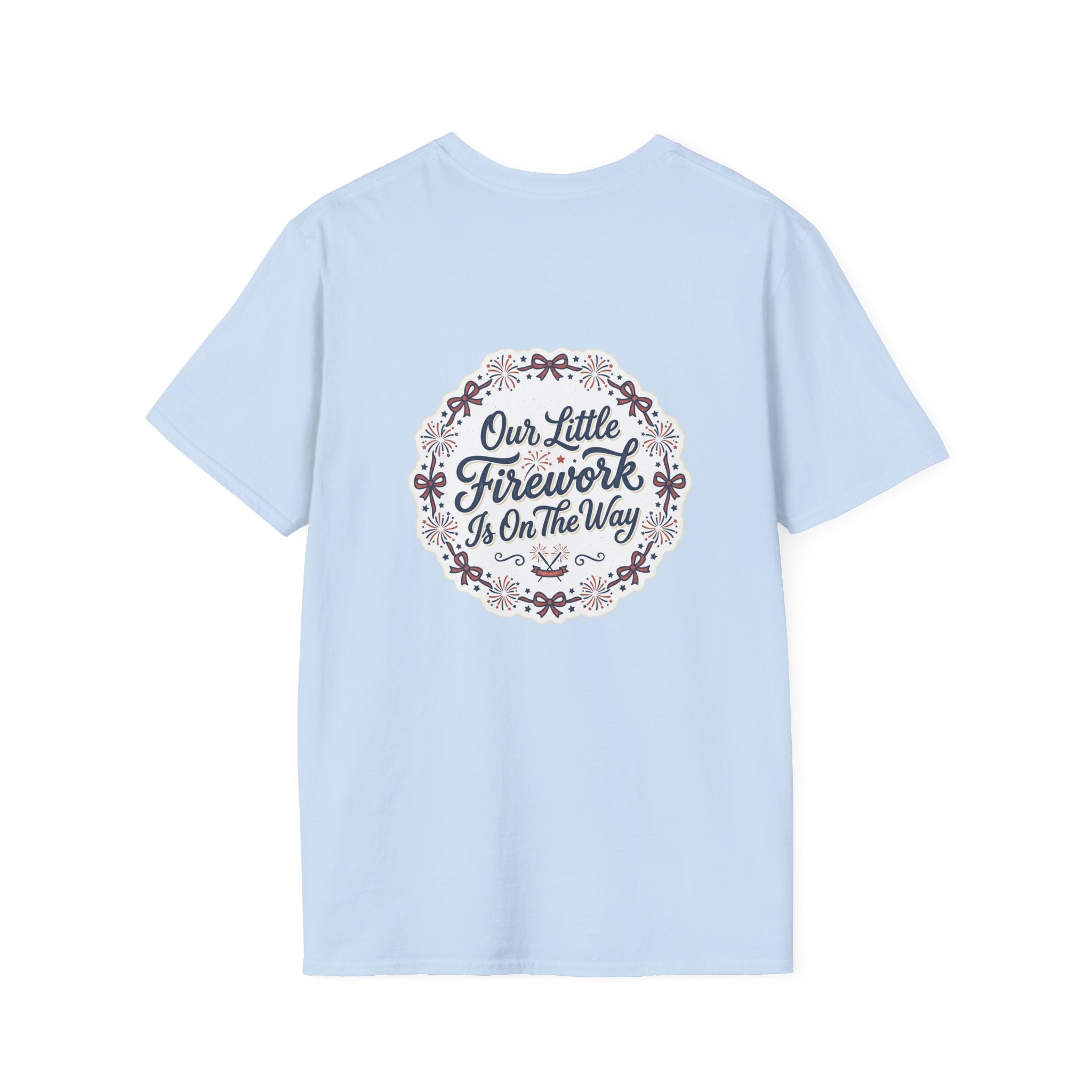 Our Little Firework Tee — "Our Little Firework Is On The Way" Pregnancy Announcement T-Shirt
