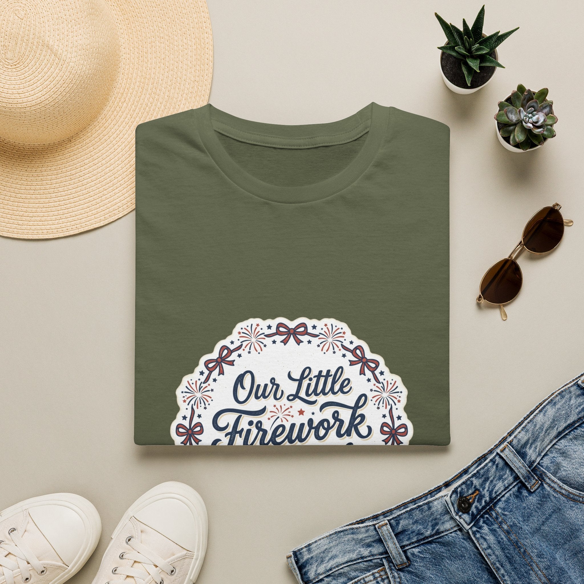 Our Little Firework Tee — "Our Little Firework Is On The Way" Pregnancy Announcement T-Shirt