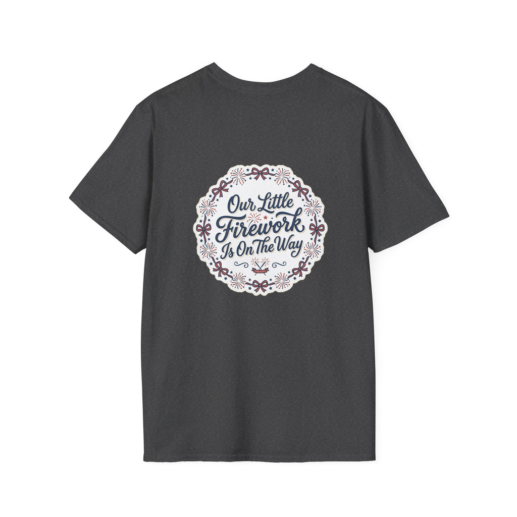 Our Little Firework Tee — "Our Little Firework Is On The Way" Pregnancy Announcement T-Shirt
