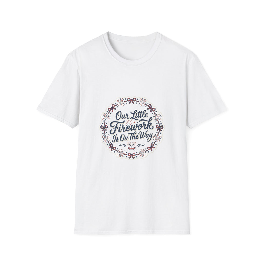 Our Little Firework Tee — "Our Little Firework Is On The Way" Pregnancy Announcement T-Shirt