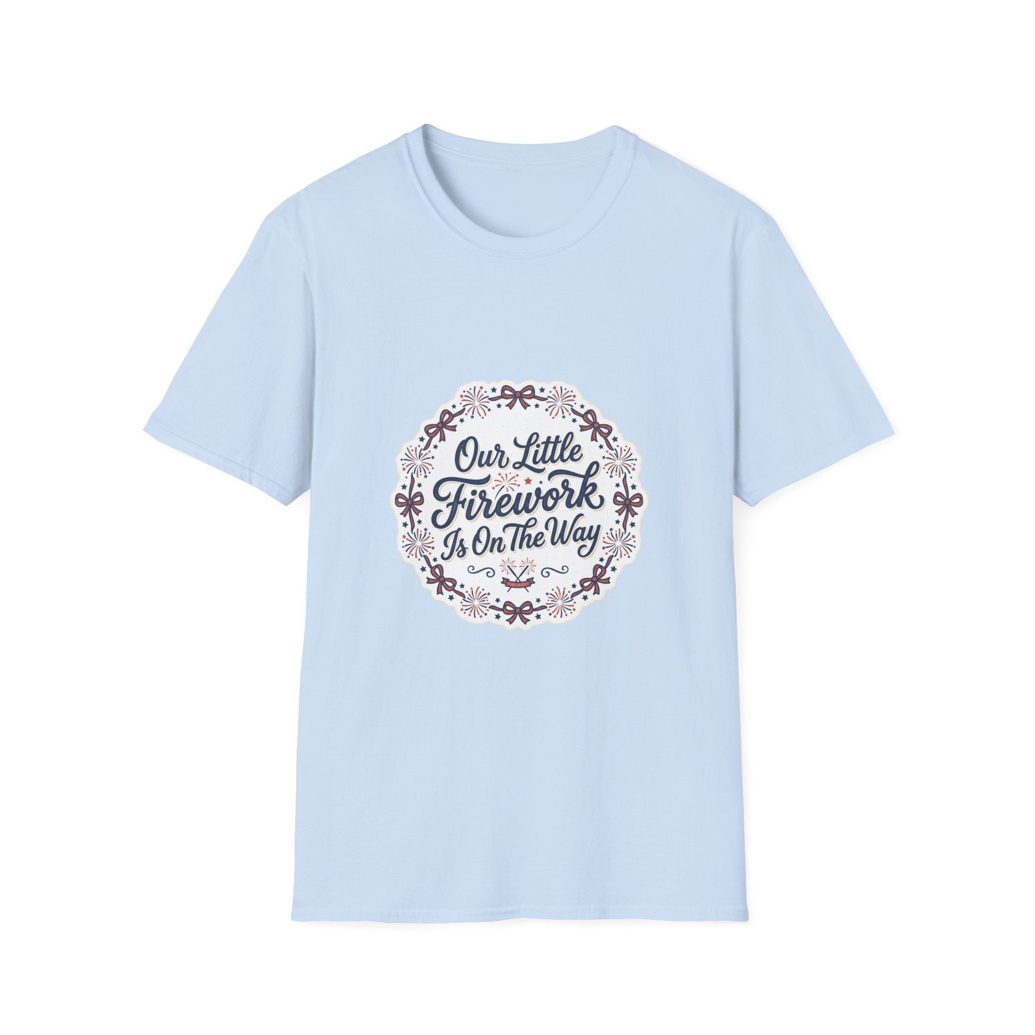 Our Little Firework Tee — "Our Little Firework Is On The Way" Pregnancy Announcement T-Shirt