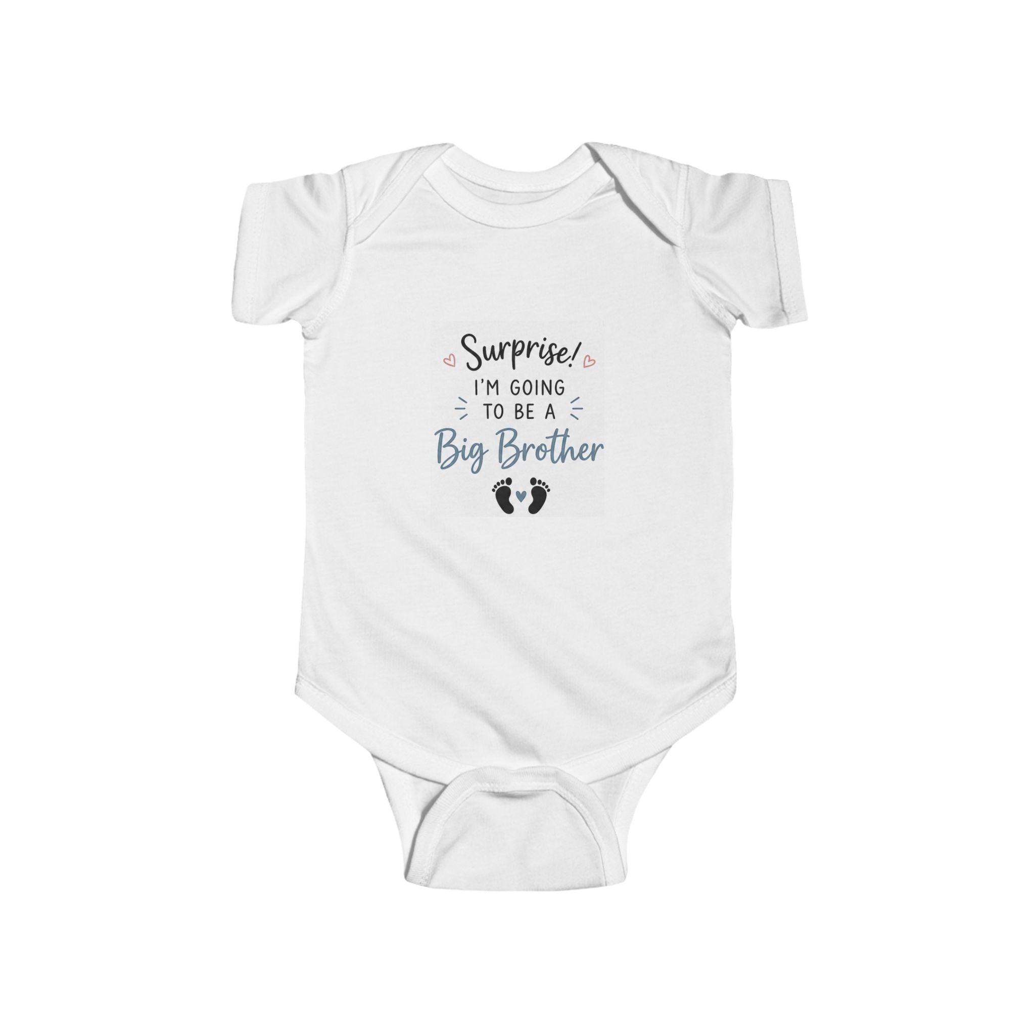 NB-24M Big Brother Announcement Infant Bodysuit – "Surprise! I'm Going to Be a Big Brother"