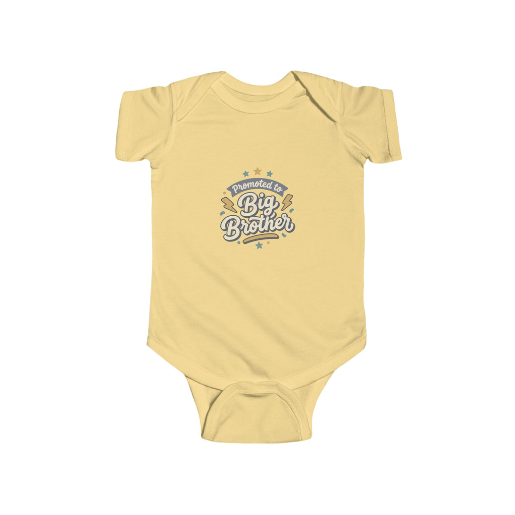 NB-24M Big Brother Infant Bodysuit - "Promoted to Big Brother" Cute Announcement Onesie