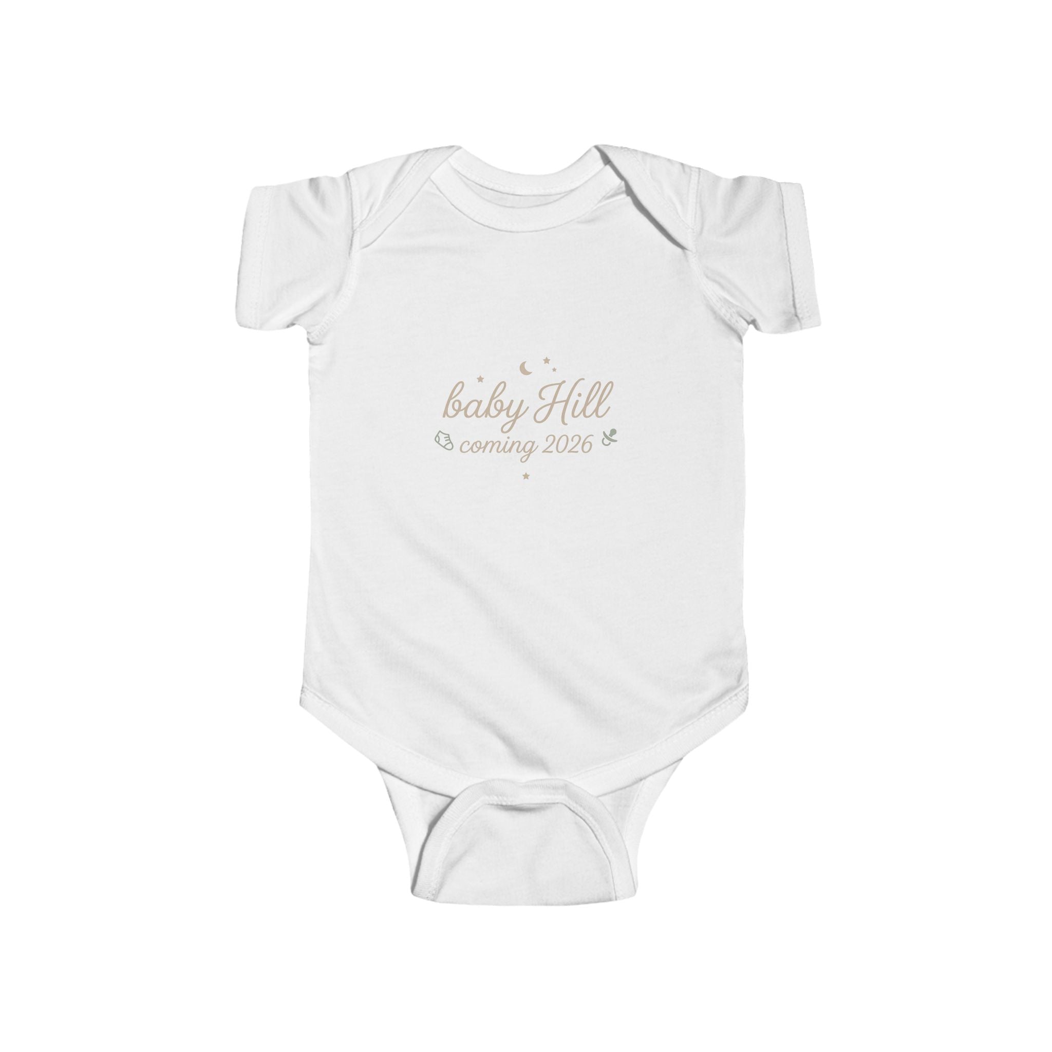 Baby Bodysuit — "baby coming 2026" Pregnancy Announcement Onesie