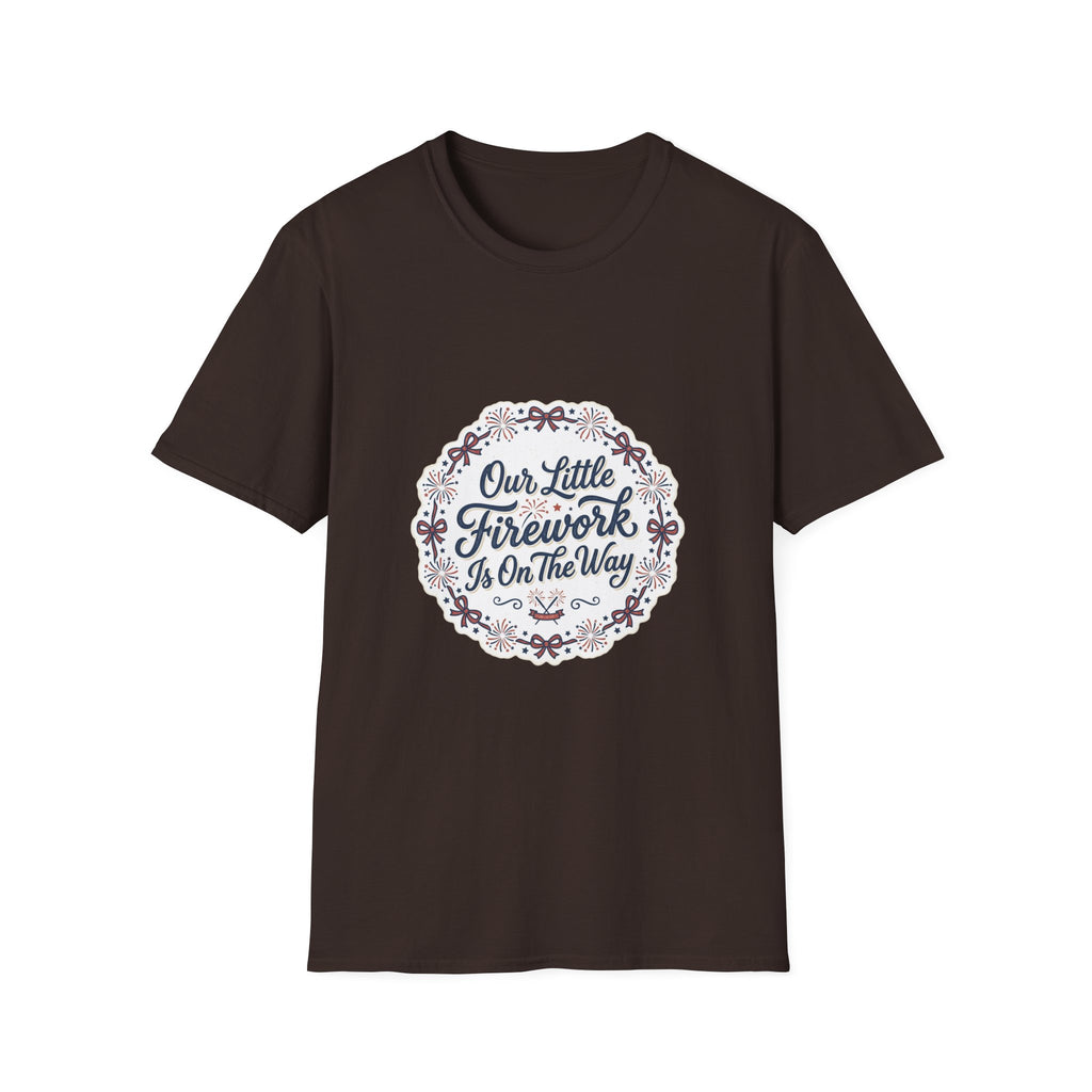 Our Little Firework Tee — "Our Little Firework Is On The Way" Pregnancy Announcement T-Shirt