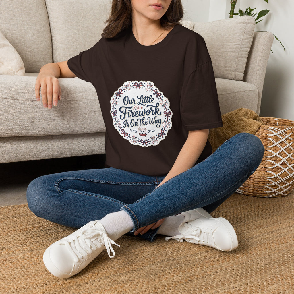 Our Little Firework Tee — "Our Little Firework Is On The Way" Pregnancy Announcement T-Shirt