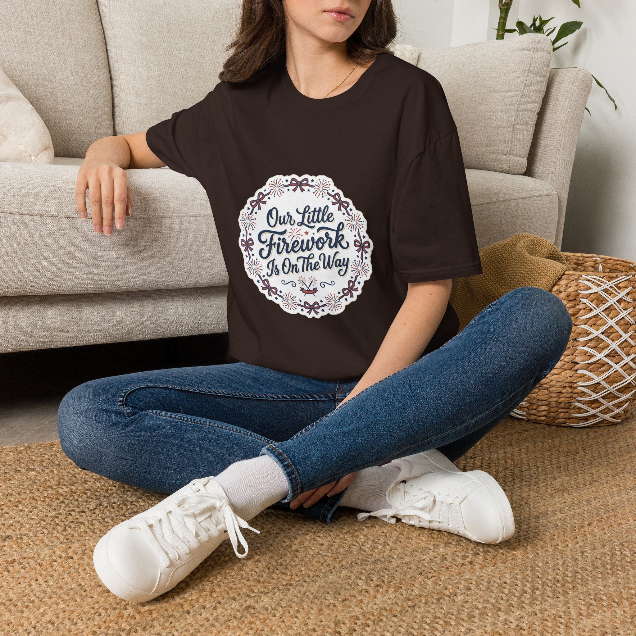 Our Little Firework Tee — "Our Little Firework Is On The Way" Pregnancy Announcement T-Shirt