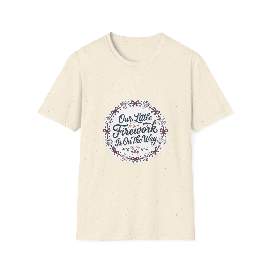 Our Little Firework Tee — "Our Little Firework Is On The Way" Pregnancy Announcement T-Shirt