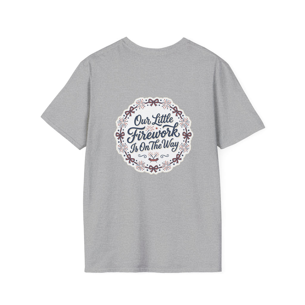 Our Little Firework Tee — "Our Little Firework Is On The Way" Pregnancy Announcement T-Shirt