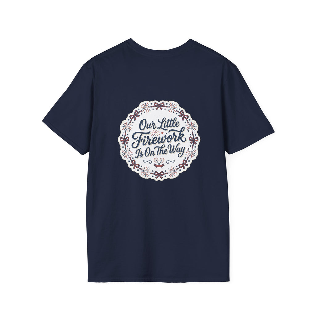 Our Little Firework Tee — "Our Little Firework Is On The Way" Pregnancy Announcement T-Shirt