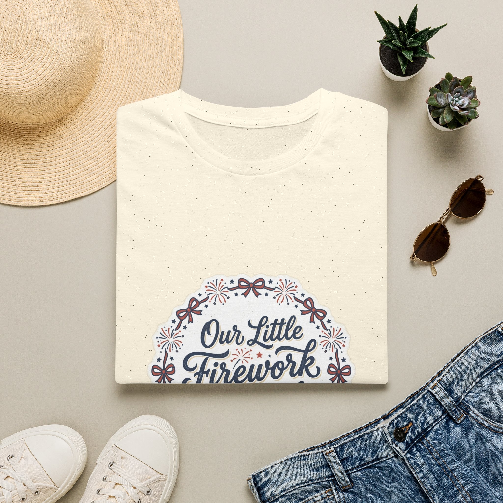 Our Little Firework Tee — "Our Little Firework Is On The Way" Pregnancy Announcement T-Shirt