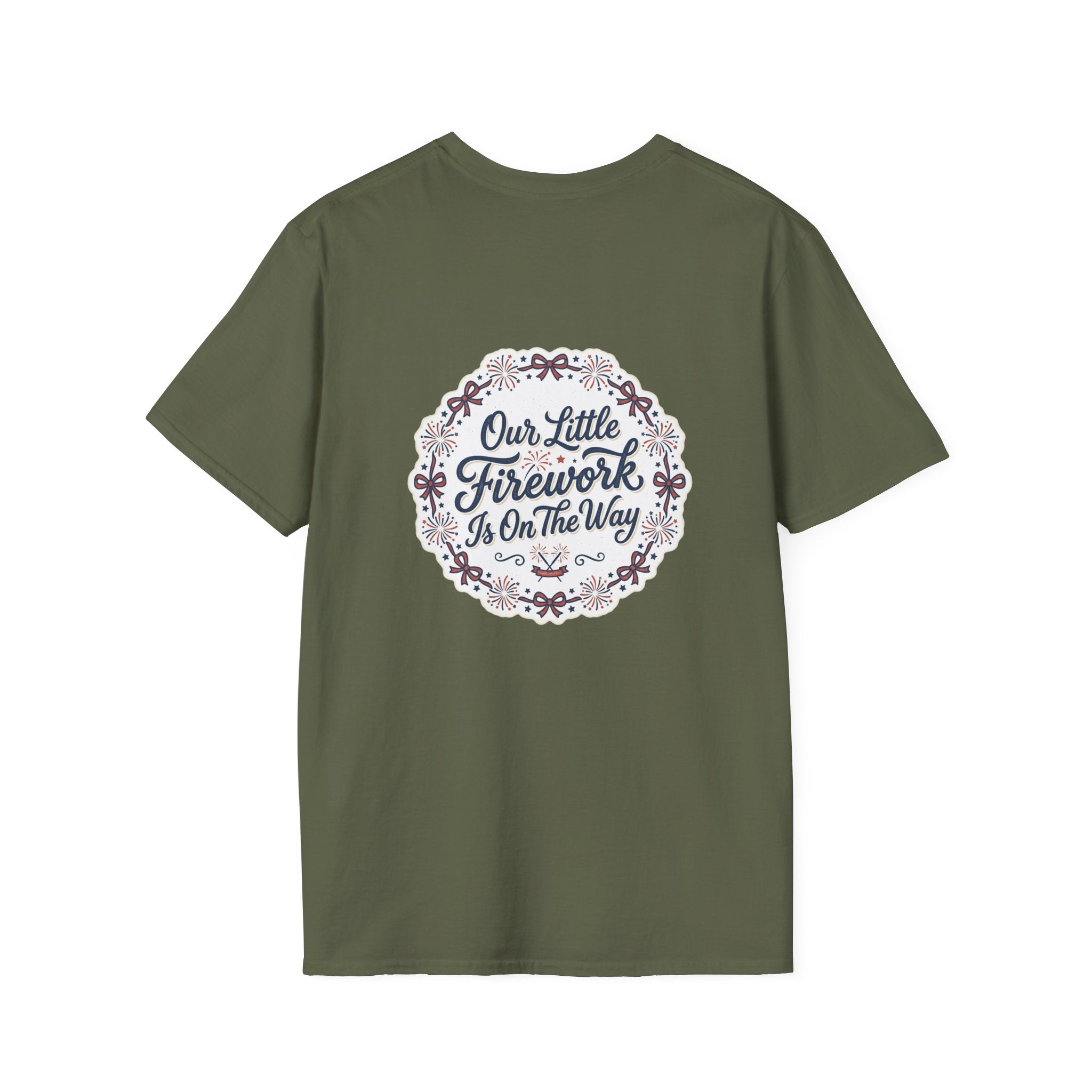 Our Little Firework Tee — "Our Little Firework Is On The Way" Pregnancy Announcement T-Shirt