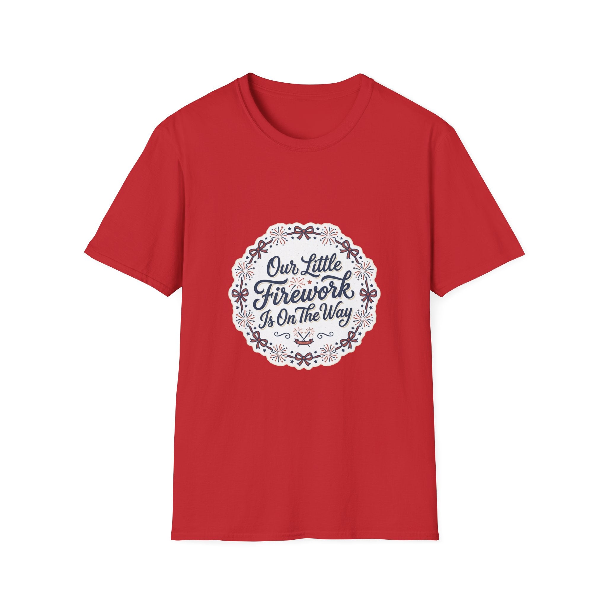 Our Little Firework Tee — "Our Little Firework Is On The Way" Pregnancy Announcement T-Shirt