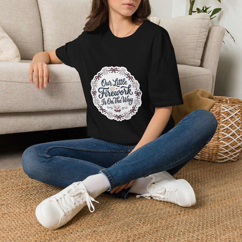 Our Little Firework Tee — "Our Little Firework Is On The Way" Pregnancy Announcement T-Shirt