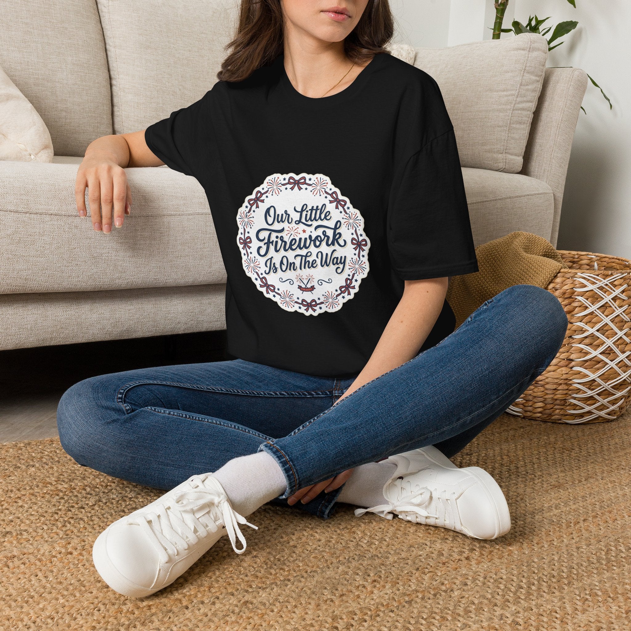 Our Little Firework Tee — "Our Little Firework Is On The Way" Pregnancy Announcement T-Shirt