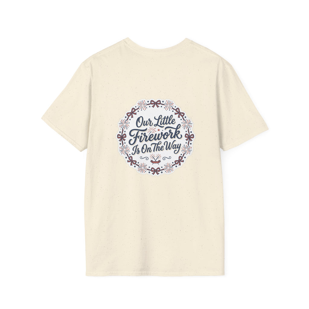 Our Little Firework Tee — "Our Little Firework Is On The Way" Pregnancy Announcement T-Shirt
