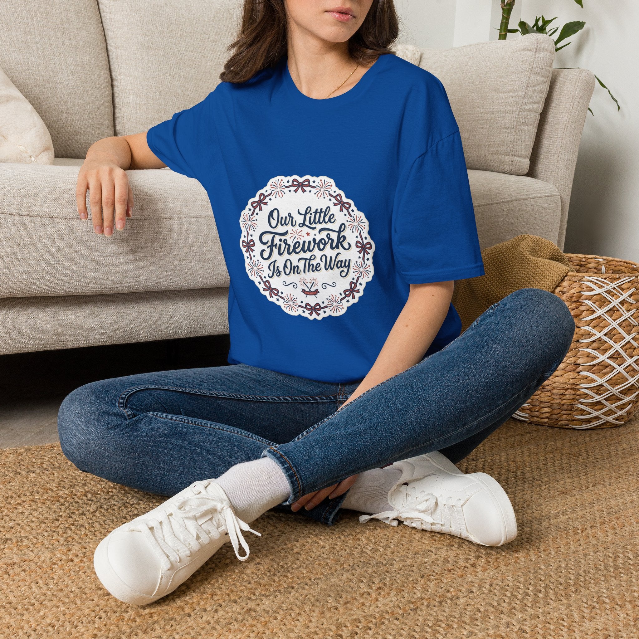 Our Little Firework Tee — "Our Little Firework Is On The Way" Pregnancy Announcement T-Shirt
