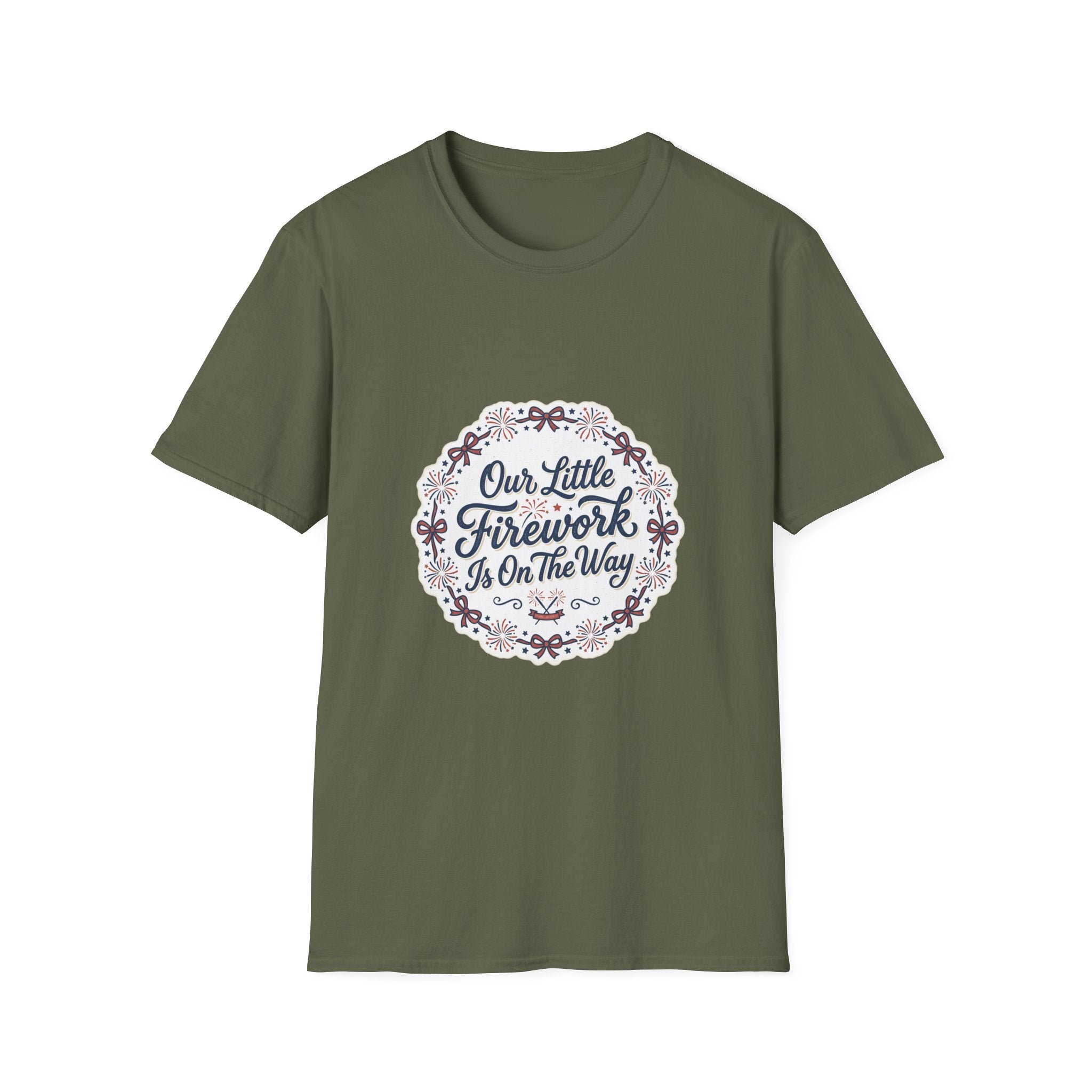 Our Little Firework Tee — "Our Little Firework Is On The Way" Pregnancy Announcement T-Shirt