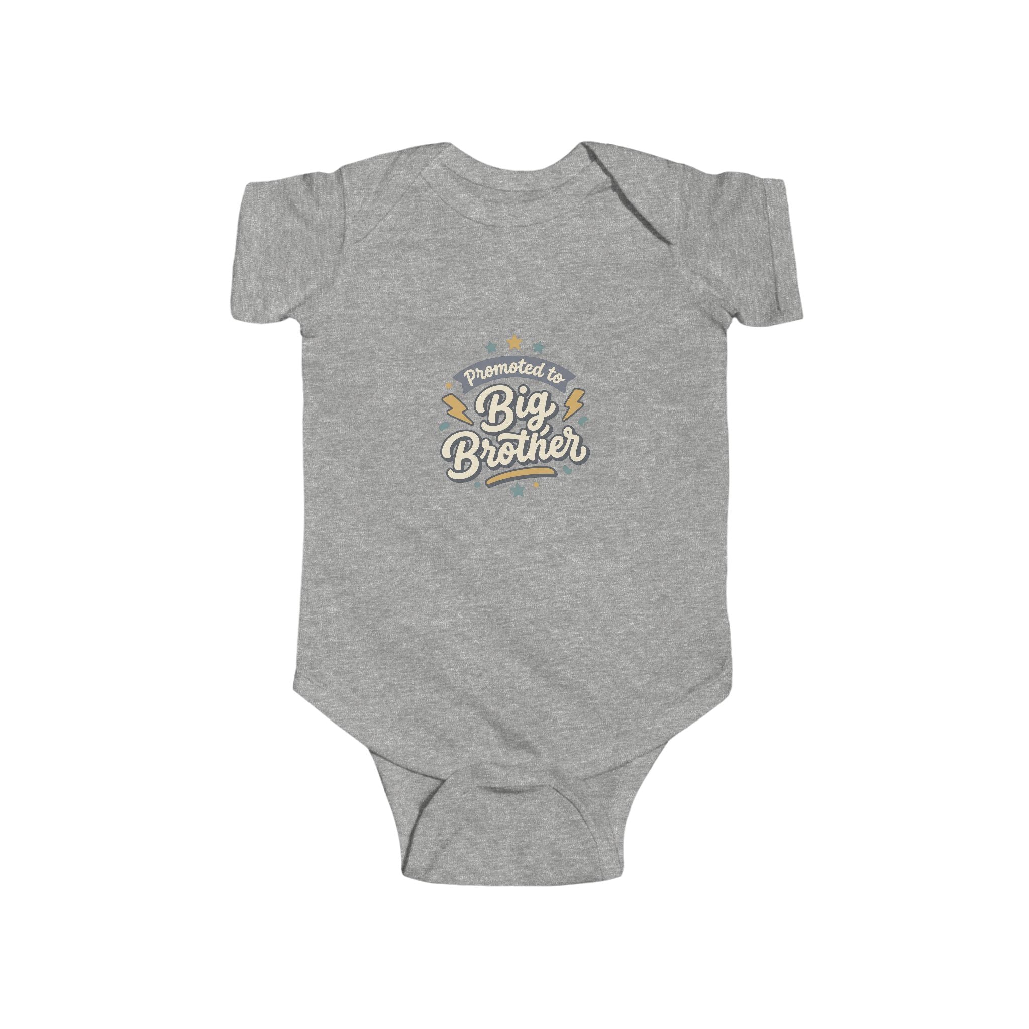 NB-24M Big Brother Infant Bodysuit - "Promoted to Big Brother" Cute Announcement Onesie