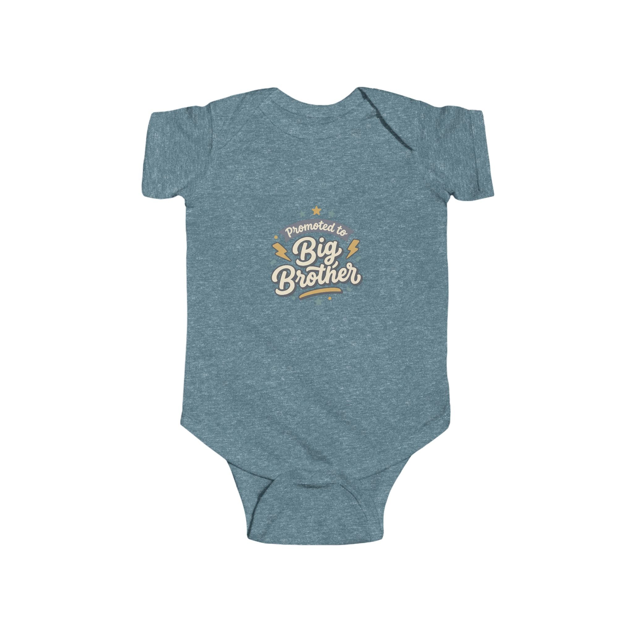 NB-24M Big Brother Infant Bodysuit - "Promoted to Big Brother" Cute Announcement Onesie