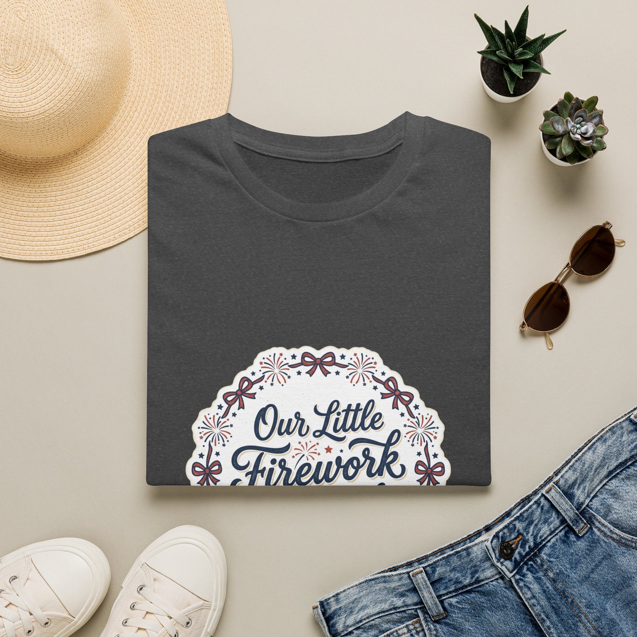 Our Little Firework Tee — "Our Little Firework Is On The Way" Pregnancy Announcement T-Shirt