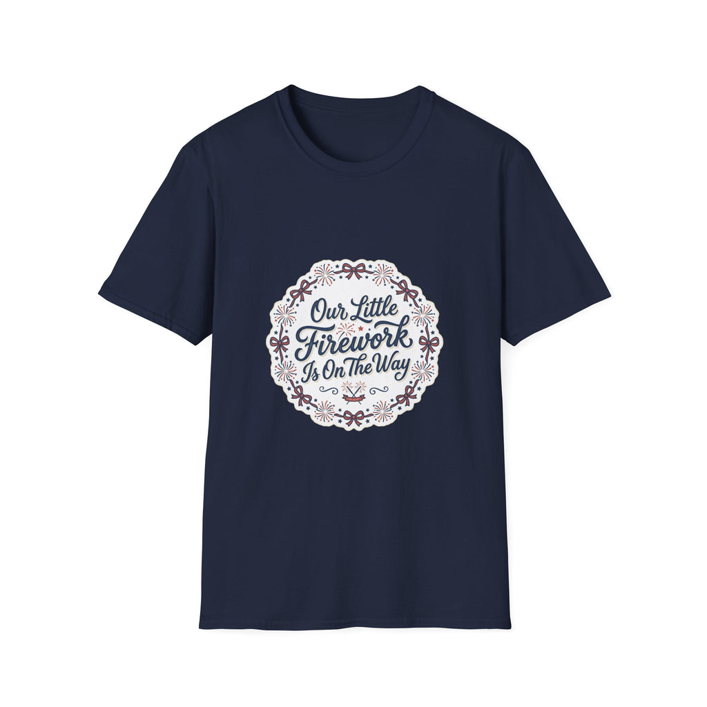 Our Little Firework Tee — "Our Little Firework Is On The Way" Pregnancy Announcement T-Shirt