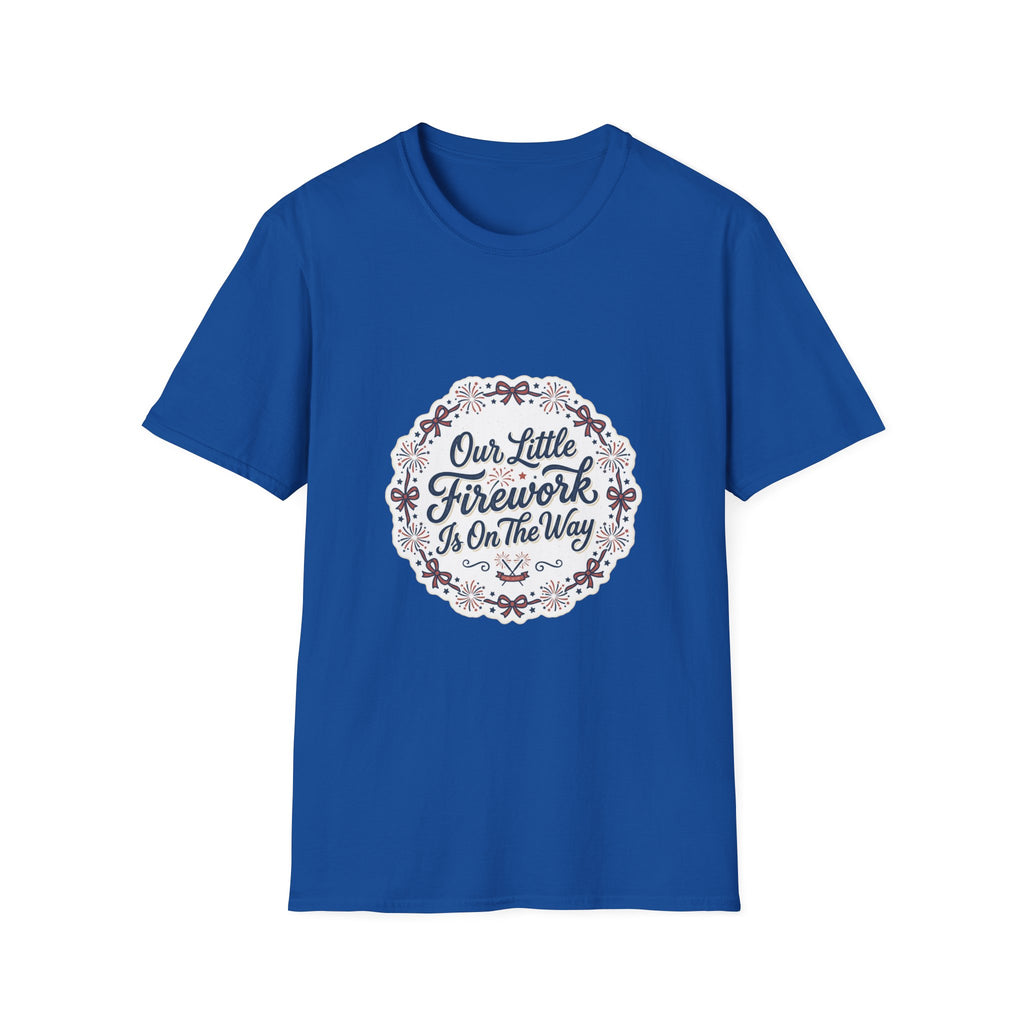 Our Little Firework Tee — "Our Little Firework Is On The Way" Pregnancy Announcement T-Shirt