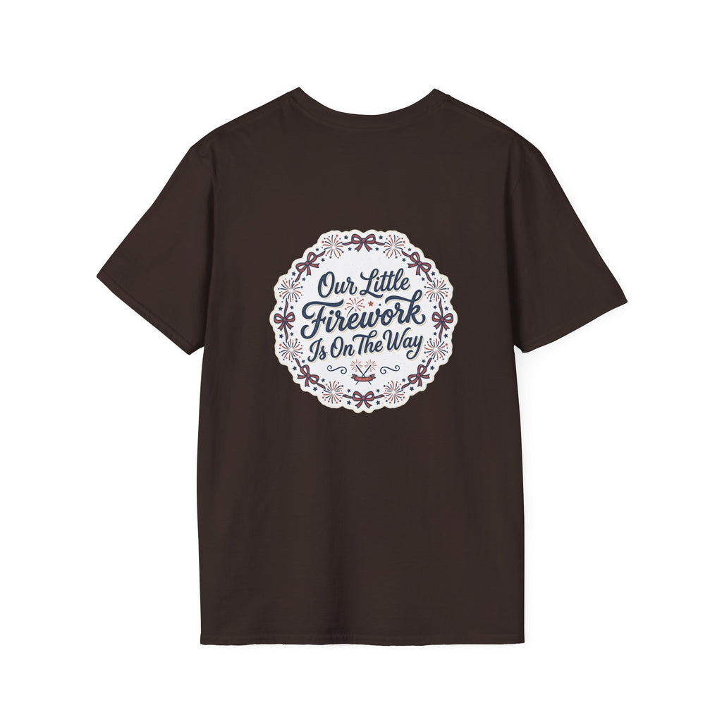 Our Little Firework Tee — "Our Little Firework Is On The Way" Pregnancy Announcement T-Shirt